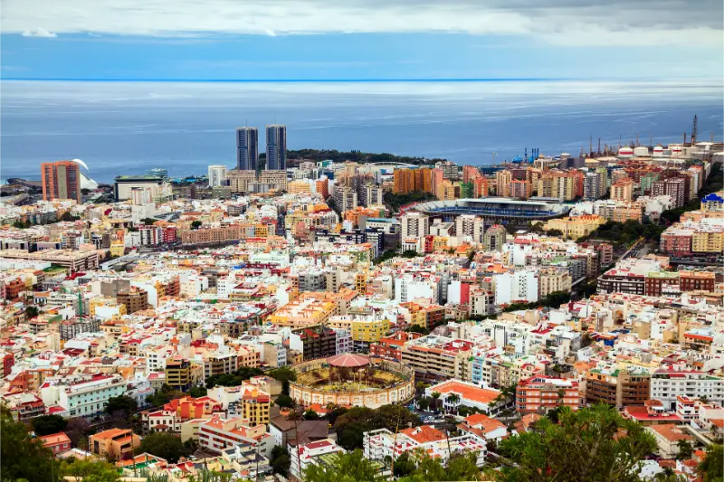 Aerial View Santa Cruz de Tenerife Canary Islands Spain