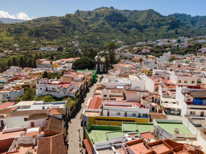 Aerial View Teror Gran Canaria