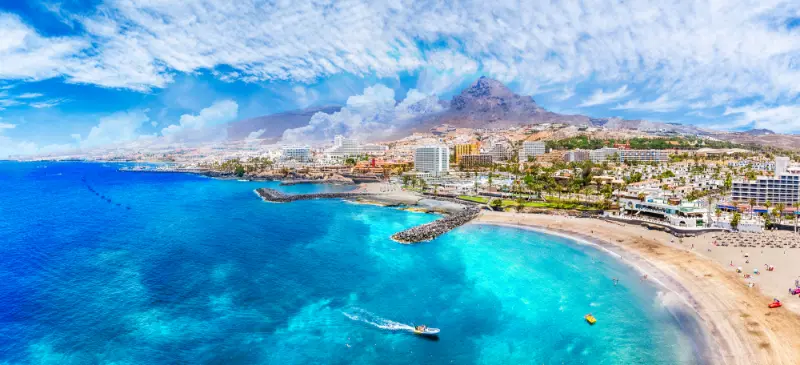 Beach Las Americas in Costa Adeje, Tenerife, Canary Islands, Spain