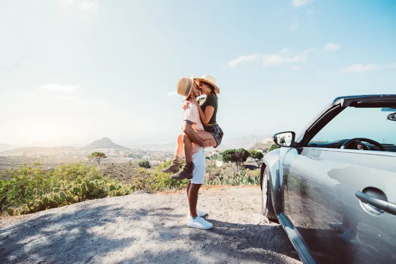 Couple Renting a Car in Tenerife
