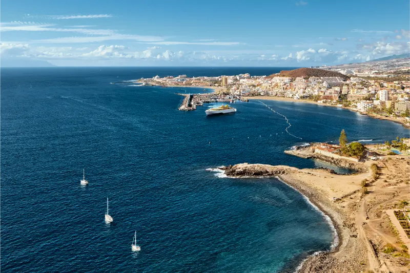 Los Cristianos, on the South Coast of Tenerife, in the Canary Islands, Spain