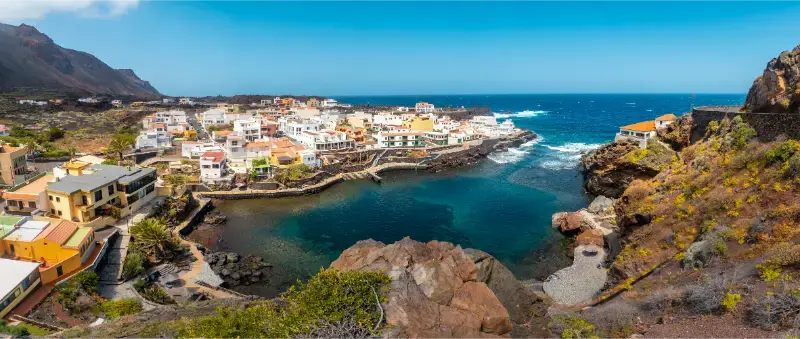 Panoramic Wonderful Village Tamaduste Island El Hierro Canary Islands Spain