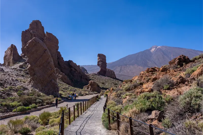 Path Roques de Gracia Roque Cinchado Natural Area Mount Teide Tenerife Canary Islands