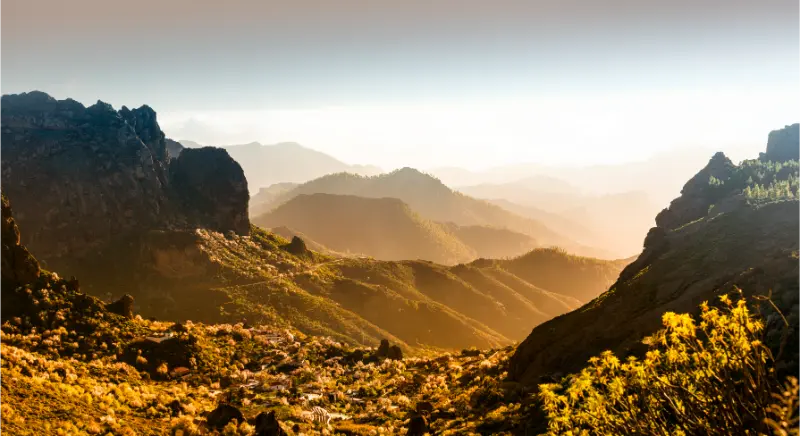 Scenic Mountain Landscapes Gran Canaria Spain