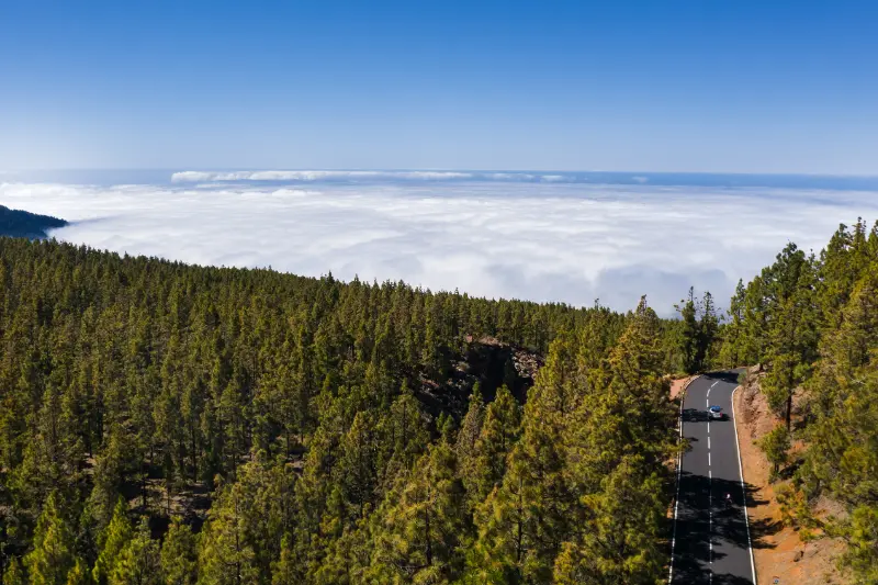 Top View Clouds from Teide National Park Island Tenerife Canary Islands Spain