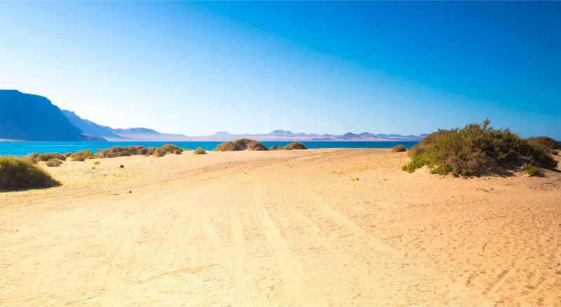 View of La Graciosa Island from Orzola Lanzarote
