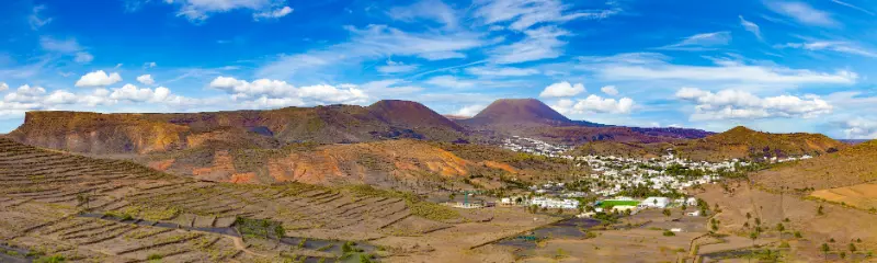 Volcanic Landscape Timanfaya National Park Lanzarote Canary Islands Spain